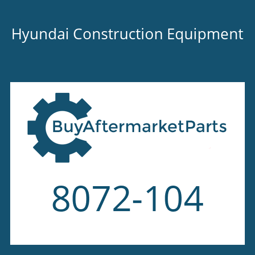Hyundai Construction Equipment 8072-104 - BOLT