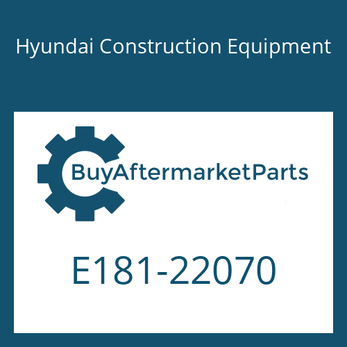 E181-22070 Hyundai Construction Equipment COLLAR