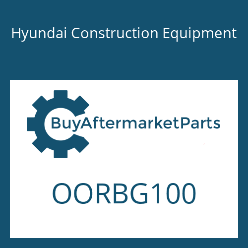 OORBG100 Hyundai Construction Equipment O-RING,S/MOTOR