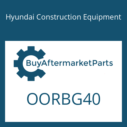 Hyundai Construction Equipment OORBG40 - O-RING,M/PUMP(K3V)