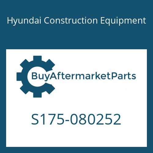 Hyundai Construction Equipment S175-080252 - BOLT-SOCKET