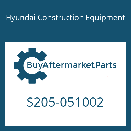 S205-051002 Hyundai Construction Equipment NUT-HEX