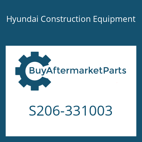 S206-331003 Hyundai Construction Equipment NUT-HEX