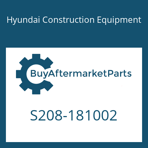 S208-181002 Hyundai Construction Equipment NUT-HEX