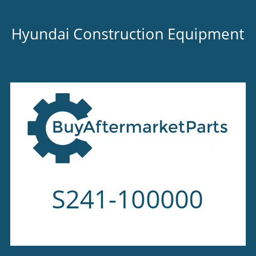 S241-100000 Hyundai Construction Equipment NUT-HEX HD