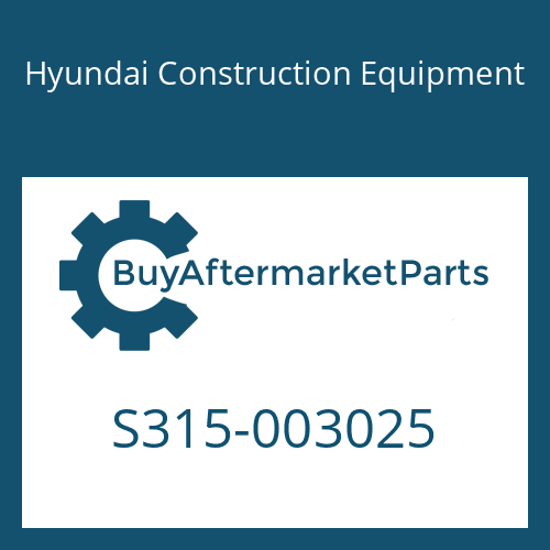 Hyundai Construction Equipment S315-003025 - BOSS-TAPPED