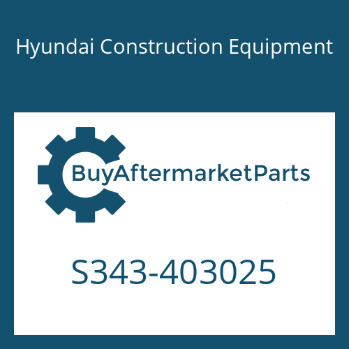 Hyundai Construction Equipment S343-403025 - PLATE-TAPPED ECC 1 HOLE