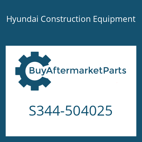 S344-504025 Hyundai Construction Equipment PLATE-TAPPED,ECCTR HOLE