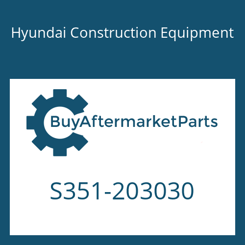 S351-203030 Hyundai Construction Equipment TAP PLATE