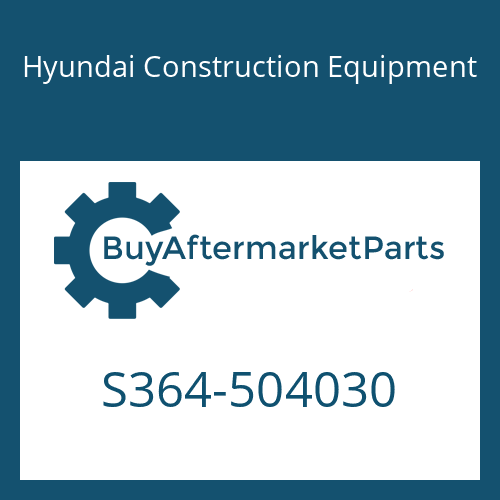 Hyundai Construction Equipment S364-504030 - PLATE-TAPPED,1 HOLE