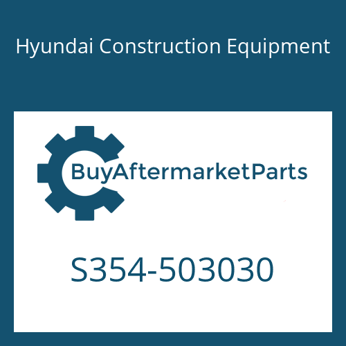 Hyundai Construction Equipment S354-503030 - PLATE-TAPPED 1 HOLE