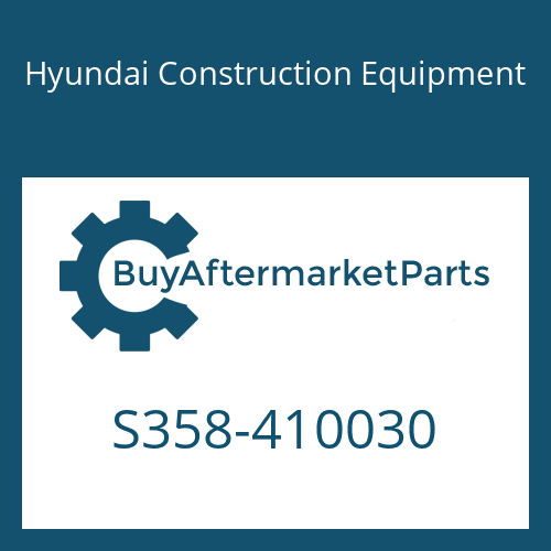 S358-410030 Hyundai Construction Equipment PLATE-TAPPED