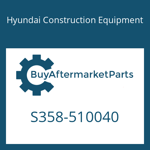 S358-510040 Hyundai Construction Equipment PLATE-TAPPED,1 HOLE
