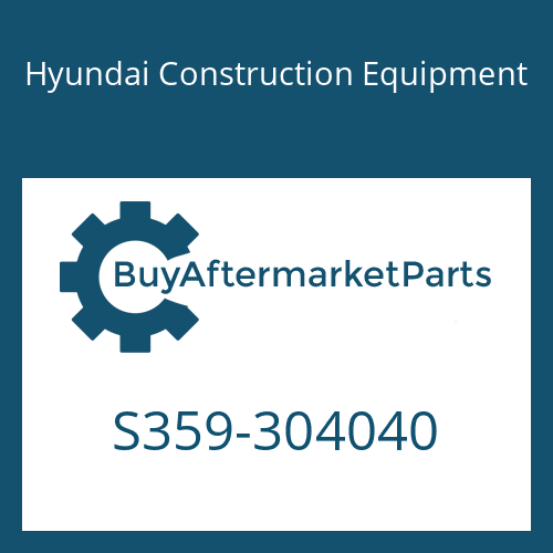 Hyundai Construction Equipment S359-304040 - PLATE-TAPPED,1 HOLE
