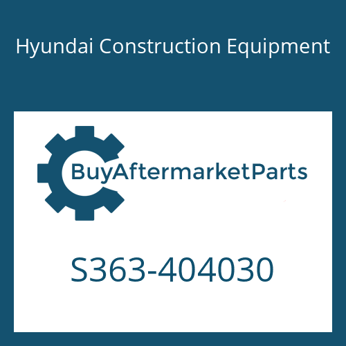 Hyundai Construction Equipment S363-404030 - PLATE-TAPPED,2 HOLE