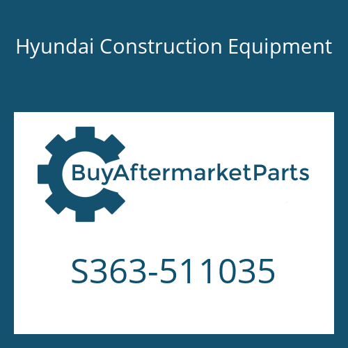 Hyundai Construction Equipment S363-511035 - PLATE-TAPPED,2 HOLE