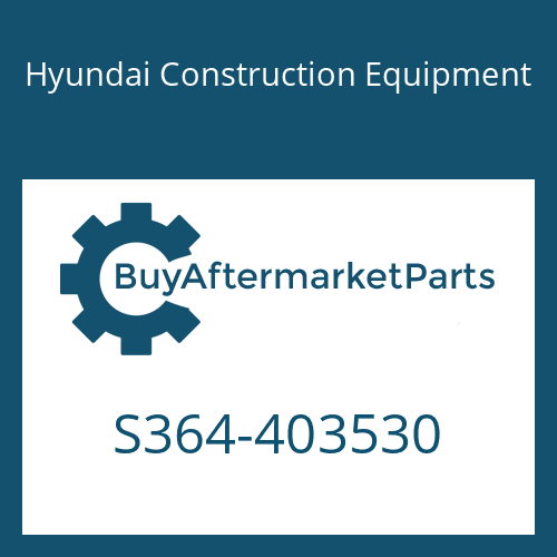 S364-403530 Hyundai Construction Equipment PLATE-TAPPED,2 HOLE