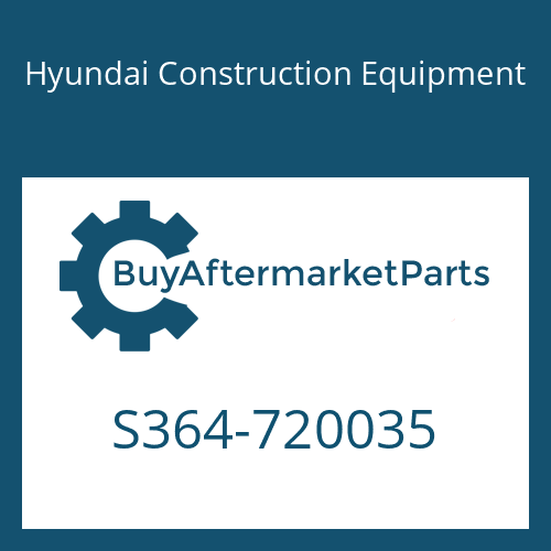 S364-720035 Hyundai Construction Equipment PLATE-TAPPED,2 HOLE