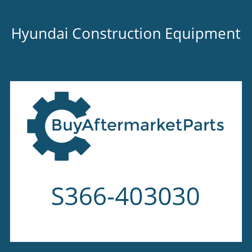 Hyundai Construction Equipment S366-403030 - PLATE-TAPPED,2 HOLE