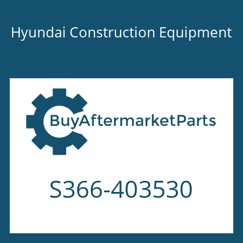 Hyundai Construction Equipment S366-403530 - PLATE-TAPPED,2 HOLE
