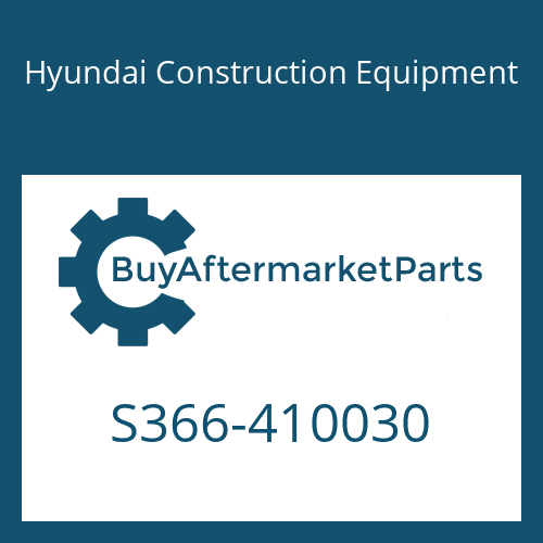S366-410030 Hyundai Construction Equipment PLATE-TAPPED,2 HOLE