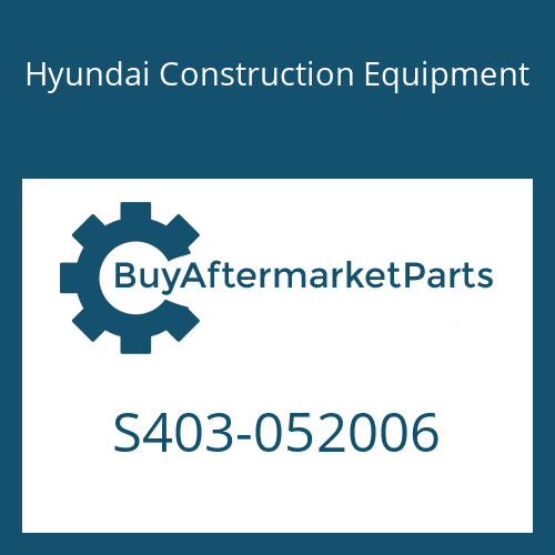 Hyundai Construction Equipment S403-052006 - WASHER-PLAIN