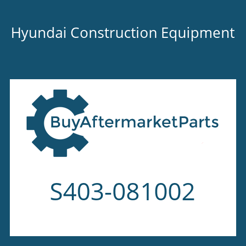 Hyundai Construction Equipment S403-081002 - WASHER-PLAIN