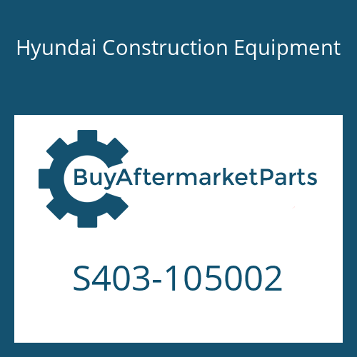 Hyundai Construction Equipment S403-105002 - WASHER-PLAIN