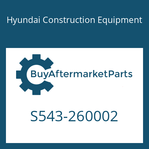 S543-260002 Hyundai Construction Equipment CLAMP-TUBE