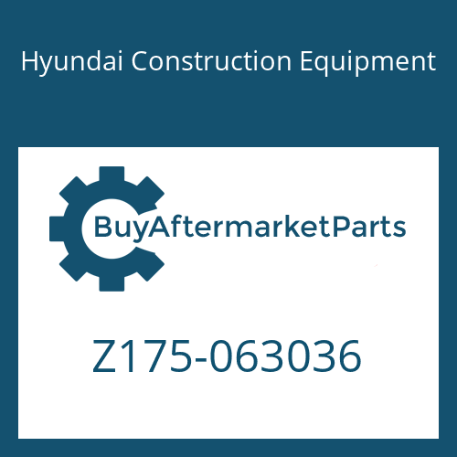 Hyundai Construction Equipment Z175-063036 - BOLT-W/WASHER