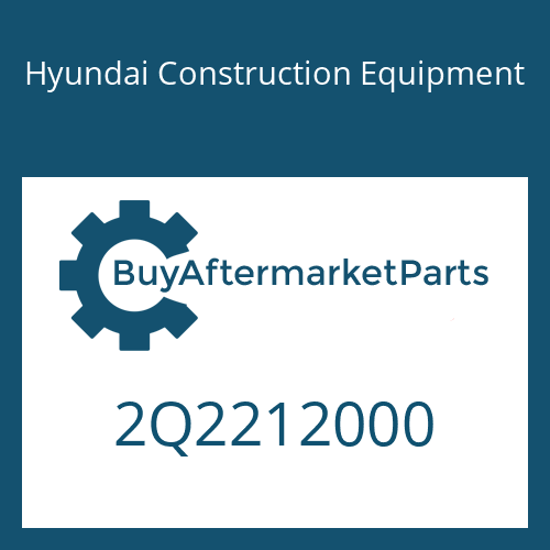 2Q2212000 Hyundai Construction Equipment O-RING