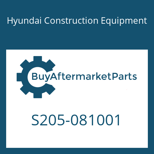 Hyundai Construction Equipment S205-081001 - Nut-Hex