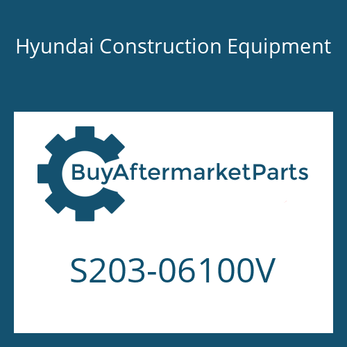 S203-06100V Hyundai Construction Equipment NUT-HEX