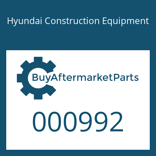 000992 Hyundai Construction Equipment Seal Kit