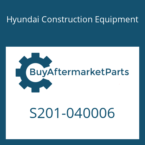 S201-040006 Hyundai Construction Equipment NUT-HEX