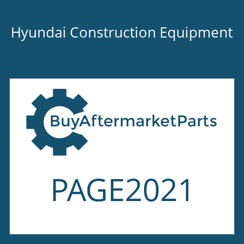 Hyundai Construction Equipment PAGE2021 - NOT YET DECIDED PART