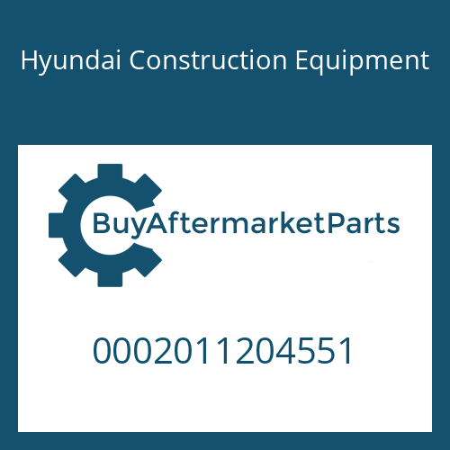Hyundai Construction Equipment 0002011204551 - BOLT-SOCKET