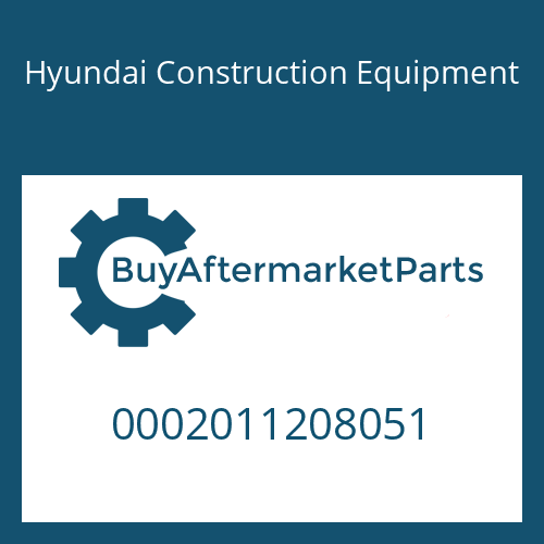 Hyundai Construction Equipment 0002011208051 - BOLT-SOCKET
