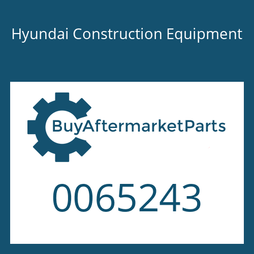 Hyundai Construction Equipment 0065243 - PLUG