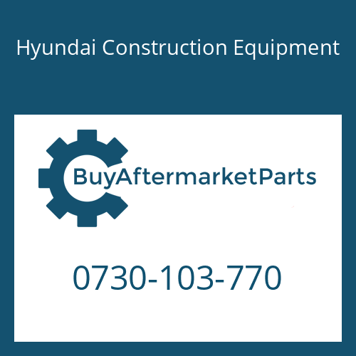 Hyundai Construction Equipment 0730-103-770 - Washer