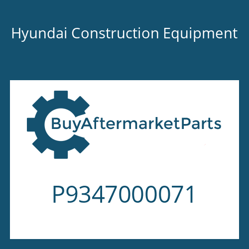 Hyundai Construction Equipment P9347000071 - BOLT