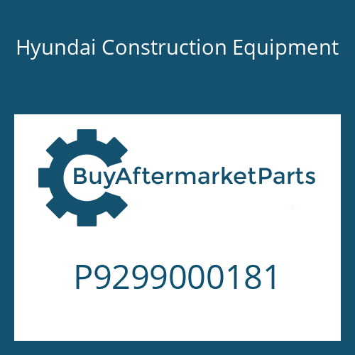 Hyundai Construction Equipment P9299000181 - SCREW
