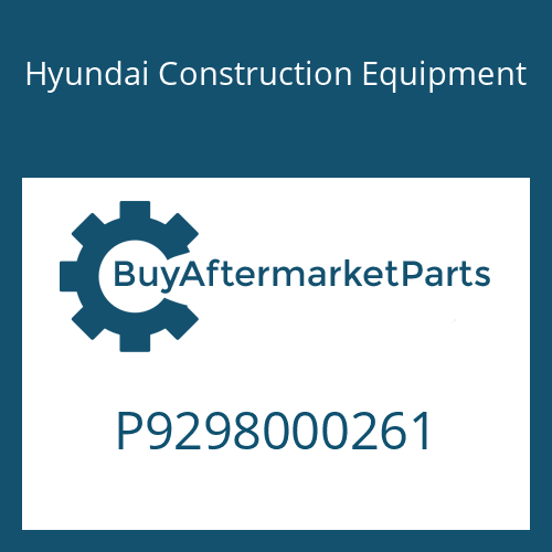 Hyundai Construction Equipment P9298000261 - Nut