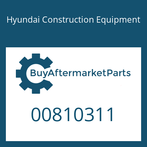 Hyundai Construction Equipment 00810311 - WASHER-PLAIN