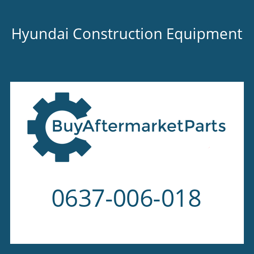 Hyundai Construction Equipment 0637-006-018 - Nut-Hex