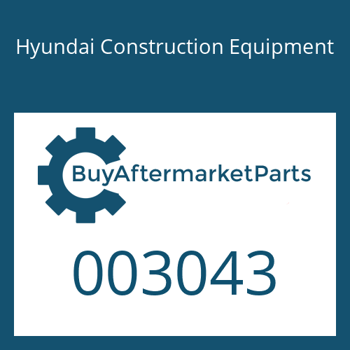 003043 Hyundai Construction Equipment Screw