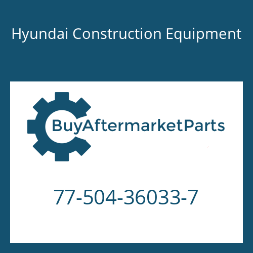 Hyundai Construction Equipment 77-504-36033-7 - Hose-High Pressure