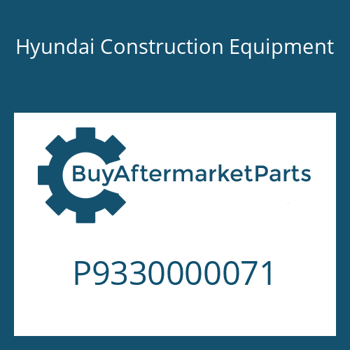 Hyundai Construction Equipment P9330000071 - Screw-Cap