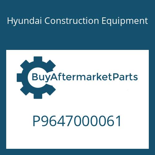 Hyundai Construction Equipment P9647000061 - Screw-Cap