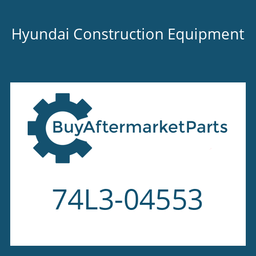 Hyundai Construction Equipment 74L3-04553 - COVER-FILTER